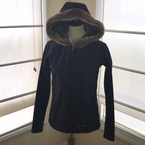 Marmot Hooded (Faux Fur-Lined) Rain Shell Jacket